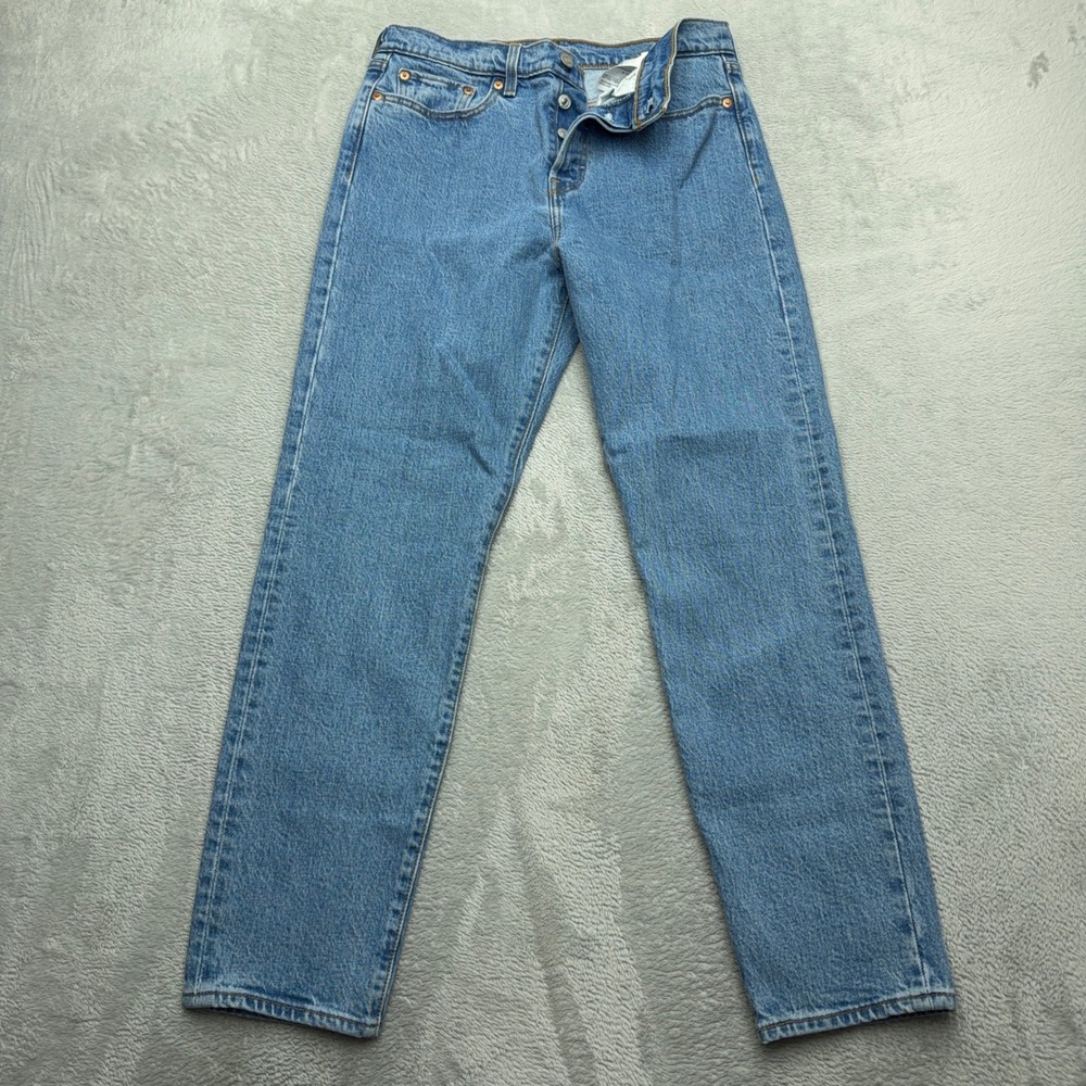 Levis Jeans Womens 28 Blue 501 Original Fit Straight Leg Button Fly Denim